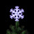 14.75" LED Lighted Clip-On Snowflake Christmas Tree Topper, White Lights